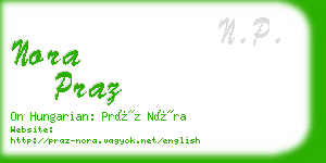 nora praz business card